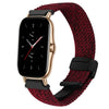 Correa de reloj trenzada de 20 mm con hebilla magnética para Amazfit GTS 2 (negro, arena y rojo)