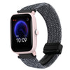 Correa de reloj trenzada con hebilla magnética de 20 mm para Amazfit Pop Pro (gris metalizado)