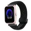 Correa de reloj trenzada con hebilla magnética de 20 mm para Amazfit Pop Pro (negro Starlight)