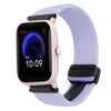 Correa de reloj trenzada con hebilla magnética de 20 mm para Amazfit Pop Pro (morada)