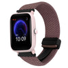 Correa de reloj trenzada con hebilla magnética de 20 mm para Amazfit Pop Pro (morado ahumado)
