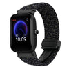Correa de reloj trenzada con hebilla magnética de 20 mm para Amazfit Pop (estrellas negras)