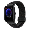 Correa de reloj trenzada con hebilla magnética de 20 mm para Amazfit Pop (negro Starlight)