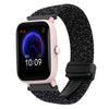 Correa de reloj trenzada con hebilla magnética de 20 mm para Amazfit Bip U (estrellas negras)