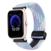 Correa de reloj trenzada con hebilla magnética de 20 mm para Amazfit Bip U (violeta)