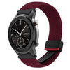 Correa de reloj trenzada de 20 mm con hebilla magnética para Amazfit GTR de 42 mm (rojo vino)