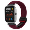 Correa de reloj trenzada con hebilla magnética de 20 mm para Amazfit GTS (rojo vino)