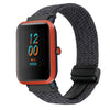 Correa de reloj trenzada con hebilla magnética de 20 mm para Amazfit Bip (negro grafito)