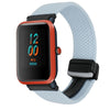 Correa de reloj trenzada con hebilla magnética de 20 mm para Amazfit Bip (azul)