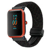 Correa de reloj trenzada con hebilla magnética de 20 mm para Amazfit Bip (negro Starlight)