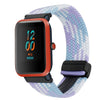 Correa de reloj trenzada con hebilla magnética de 20 mm para Amazfit Bip (violeta)