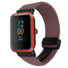 Correa de reloj trenzada con hebilla magnética de 20 mm para Amazfit Bip (morado ahumado)