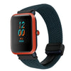 Correa de reloj trenzada con hebilla magnética de 20 mm para Amazfit Bip Lite (verde bosque)