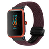 Correa de reloj trenzada con hebilla magnética de 20 mm para Amazfit Bip S (cereza carmesí)