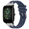 Correa de silicona para reloj Amazfit Bip U de 20 mm con hebilla plateada de liberación rápida (azul marino)