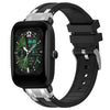Correa de silicona para reloj Amazfit Bip U de 20 mm con hebilla plateada de liberación rápida (negra)
