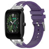 Para Amazfit Bip U Correa de reloj de silicona real con hebilla plateada de liberación rápida de 20 mm (púrpura)