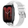 Correa de silicona para reloj Amazfit Active de 20 mm con hebilla plateada de liberación rápida (blanca)