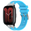 Correa de silicona para reloj Amazfit Active de 20 mm con hebilla plateada de liberación rápida (azul cielo)