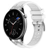 Correa de silicona para reloj Amazfit GTR Mini, de 20 mm, con hebilla plateada y liberación rápida (blanca)