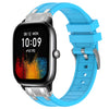 Correa de silicona para reloj Amazfit GTS4 Mini, de 20 mm, con hebilla plateada y liberación rápida (azul cielo)