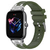 Correa de silicona para reloj Amazfit GTS 3 con hebilla plateada de liberación rápida de 20 mm (verde oliva)