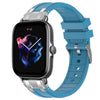 Correa de silicona para reloj Amazfit GTS 3 con hebilla plateada de liberación rápida de 20 mm (azul marino)