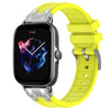 Correa de silicona para reloj Amazfit GTS 3 con hebilla plateada de liberación rápida de 20 mm (amarillo vital)