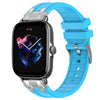 Correa de silicona para reloj Amazfit GTS 3 con hebilla plateada de liberación rápida de 20 mm (azul cielo)