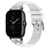 Correa de silicona para reloj Amazfit GTS 2e con hebilla plateada de liberación rápida de 20 mm (blanca)