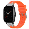 Correa de silicona para reloj Amazfit GTS 2e con hebilla plateada de liberación rápida de 20 mm (naranja)