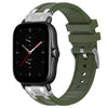 Correa de silicona para reloj Amazfit GTS 2e con hebilla plateada de liberación rápida de 20 mm (verde oliva)