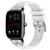 Correa de silicona para reloj Amazfit GTS 2 Mini con hebilla plateada de liberación rápida de 20 mm (blanca)