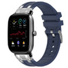 Correa de silicona para reloj Amazfit GTS 2 Mini con hebilla plateada de liberación rápida de 20 mm (azul marino)