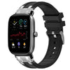 Correa de silicona para reloj Amazfit GTS 2 Mini con hebilla plateada de liberación rápida de 20 mm (negra)
