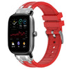 Correa de silicona para reloj Amazfit GTS 2 Mini con hebilla plateada de liberación rápida de 20 mm (roja)