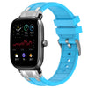 Correa de silicona para reloj Amazfit GTS 2 Mini con hebilla plateada de liberación rápida de 20 mm (azul cielo)