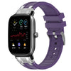 Correa de silicona para reloj Amazfit GTS 2 Mini, de 20 mm, con hebilla plateada y liberación rápida (morado)