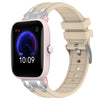 Correa de silicona para reloj Amazfit Pop Pro de 20 mm con hebilla plateada de liberación rápida (luz de las estrellas)