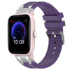Correa de silicona para reloj Amazfit Pop Pro de 20 mm con hebilla plateada de liberación rápida (morado)