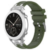 Correa de silicona para reloj Amazfit Pop de 20 mm con hebilla plateada de liberación rápida (verde oliva)