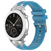 Correa de silicona para reloj Amazfit Pop de 20 mm con hebilla plateada de liberación rápida (azul marino)