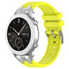 Correa de silicona para reloj Amazfit Pop de 20 mm con hebilla plateada de liberación rápida (amarillo vital)