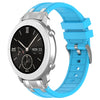 Correa de silicona para reloj Amazfit Pop de 20 mm con hebilla plateada de liberación rápida (azul cielo)