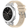 Correa de silicona para reloj Amazfit Pop de 20 mm con hebilla plateada de liberación rápida (luz de las estrellas)