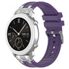 Correa de silicona para reloj Amazfit Pop de 20 mm con hebilla plateada de liberación rápida (morado)