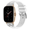 Correa de silicona para reloj Amazfit GTS 2 con hebilla plateada de liberación rápida de 20 mm (blanca)