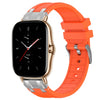 Correa de silicona para reloj Amazfit GTS 2 con hebilla plateada de liberación rápida de 20 mm (naranja)