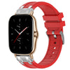 Correa de silicona para reloj Amazfit GTS 2 con hebilla plateada de liberación rápida de 20 mm (roja)