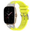 Correa de silicona para reloj Amazfit GTS 2 con hebilla plateada de liberación rápida de 20 mm (amarillo vital)